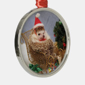 WeihnachtsIgels-Verzierung Silbernes Ornament (Rechts)