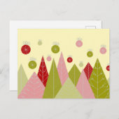 WeihnachtsIllustration Feiertagspostkarte (Vorne/Hinten)