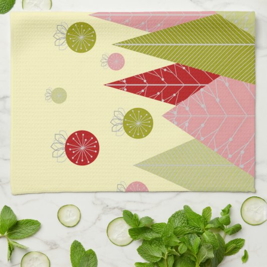 WeihnachtsIllustration Geschirrtuch (Gefaltet)