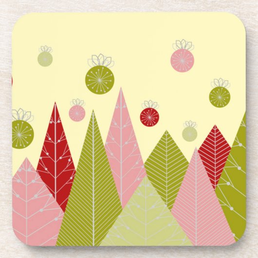 WeihnachtsIllustration Getränkeuntersetzer (Vorderseite)