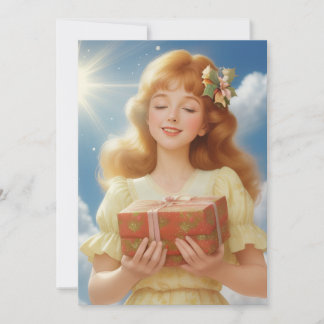 Weihnachtsillustration im Retro-Stil Feiertagskarte