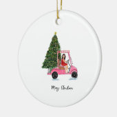 Weihnachtsillustration Keramik Ornament (Links)