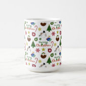 WeihnachtsIllustration Mix Muster Kaffeetasse (Mittel)