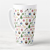 WeihnachtsIllustration Mix Wiederholung Muster Milchtasse (Linke Ecke)