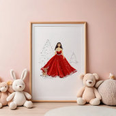 Weihnachtsillustration Poster