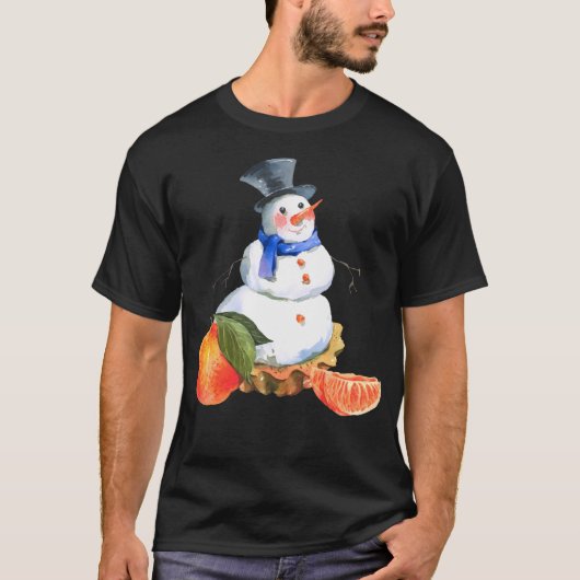 WeihnachtsIllustration über Wasserfarbe T-Shirt (Vorderseite)