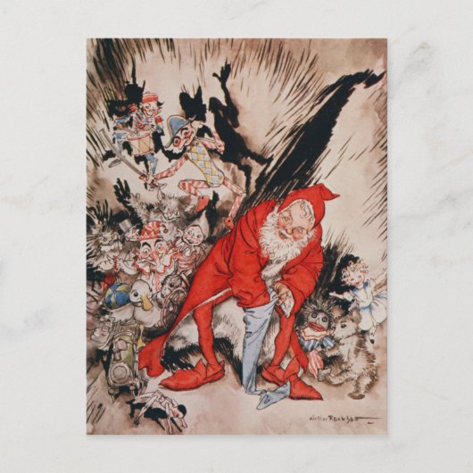 Weihnachtsillustrationen Feiertagspostkarte (Vorderseite)