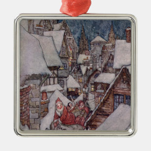Weihnachtsillustrationen Silbernes Ornament