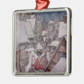 Weihnachtsillustrationen Silbernes Ornament (Links)