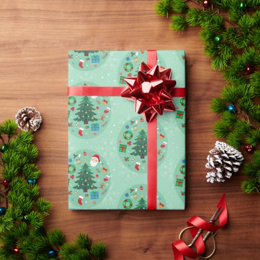 Weihnachtsillustrationen Urlaub Geschenkpapier (Feiertagsgeschenk)