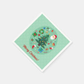 Weihnachtsillustrationen Urlaubsfeier Serviette (Ecke)