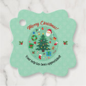 Weihnachtsillustrationen Weihnachtsfeier Geschenkanhänger (Vorderseite)