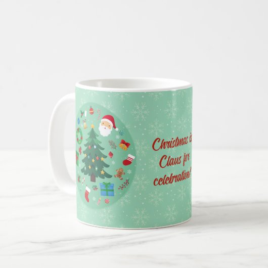 Weihnachtsillustrationen Weihnachtsfeier Kaffeetasse (Vorderseite Links)
