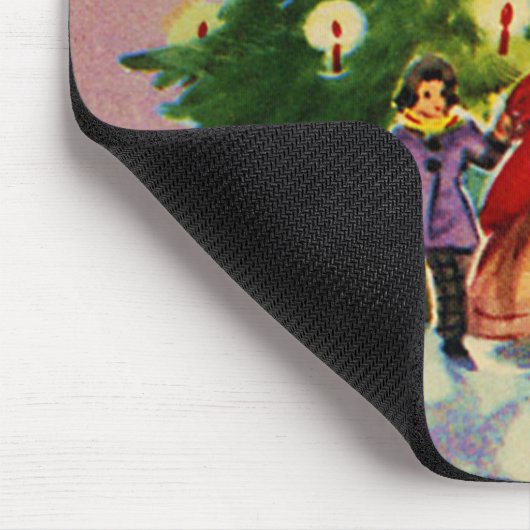 Weihnachtsillustrierung im Stil von Dickens Mousepad (Ecke)
