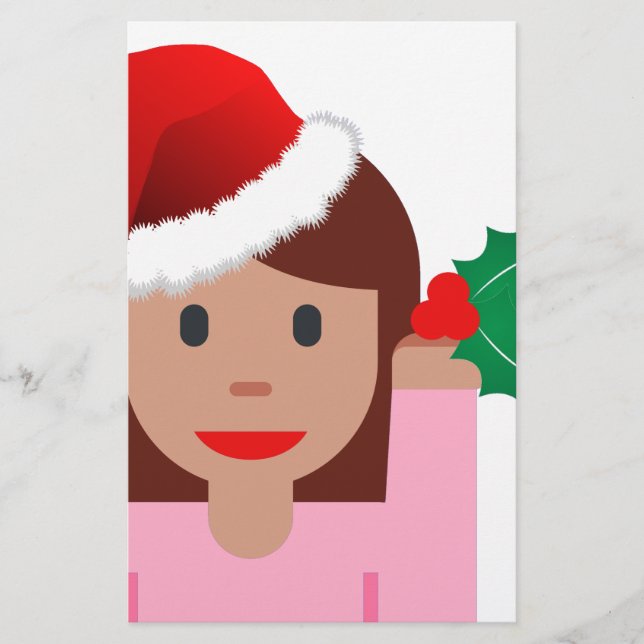 Weihnachtsinformationsmädchen Emoji (Vorderseite)
