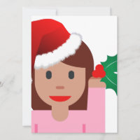 Weihnachtsinformationsmädchen Emoji