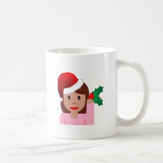 Weihnachtsinformationsmädchen Emoji Kaffeetasse (Rechts)