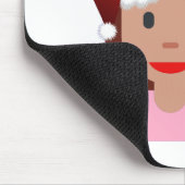 Weihnachtsinformationsmädchen Emoji Mousepad (Ecke)