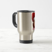 Weihnachtsinformationsmädchen Emoji Reisebecher (Vorderseite Links)