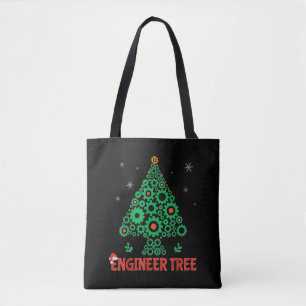 Weihnachtsingenieur Baum Maschinenbau Tasche