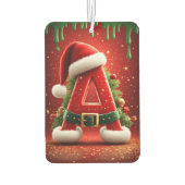 Weihnachtsinitiale A Für Feiertagsgeschenke Autolufterfrischer (Rückseite)