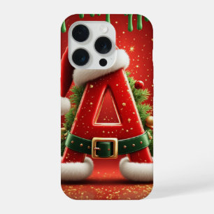 Weihnachtsinitiale A Für Feiertagsgeschenke iPhone 15 Pro Hülle