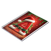 Weihnachtsinitiale A für Feiertagsgeschenke Notizblock (Linke Seite)
