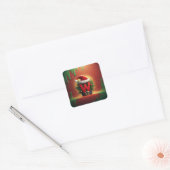 Weihnachtsinitiale W für Feiertagsgeschenke Quadratischer Aufkleber (Umschlag)