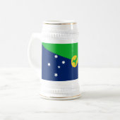 Weihnachtsinsel-Flagge Bierglas (Vorderseite Links)