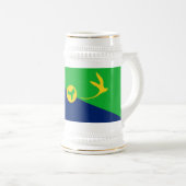 Weihnachtsinsel-Flagge Bierglas (VorderseiteRechts)