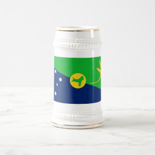 Weihnachtsinsel-Flagge Bierglas