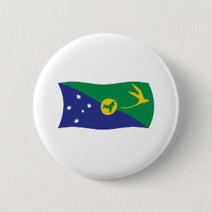 Weihnachtsinsel-Flagge Knopf Button