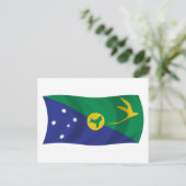 Weihnachtsinsel-Flagge Postkarte (Stehend Vorderseite)