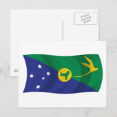 Weihnachtsinsel-Flagge Postkarte (Vorne/Hinten)
