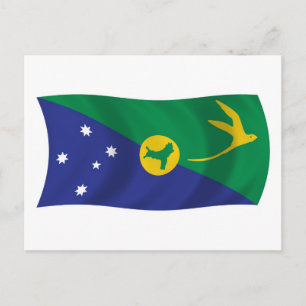 Weihnachtsinsel-Flagge Postkarte