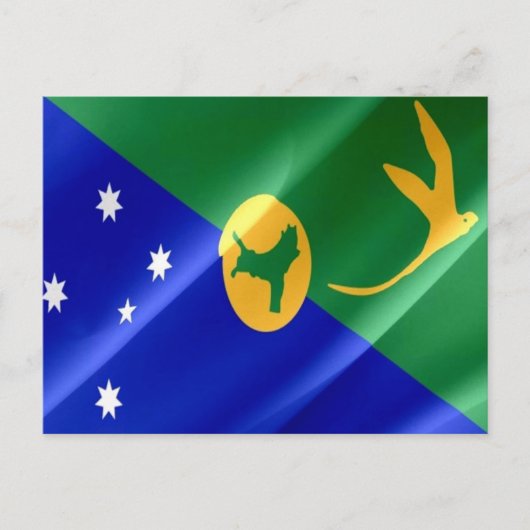 Weihnachtsinsel - Flagge - Postkarte (Vorderseite)