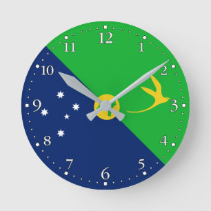 Weihnachtsinsel-Flagge Runde Wanduhr