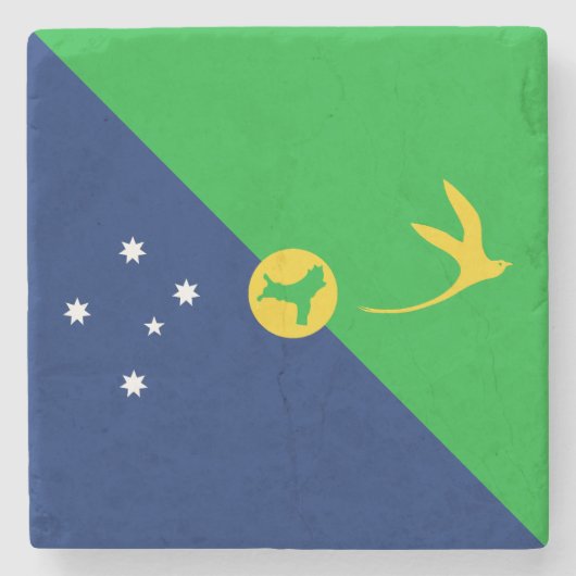 Weihnachtsinsel-Flagge Steinuntersetzer (Vorderseite)