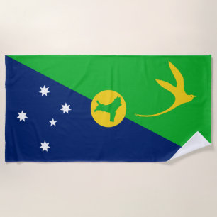 Weihnachtsinsel-Flagge Strandtuch