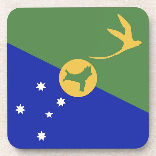 Weihnachtsinsel Getränkeuntersetzer (Vorderseite)