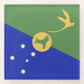 Weihnachtsinsel Glasuntersetzer (Vorderseite)