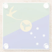 Weihnachtsinsel Glasuntersetzer (Rückseite)