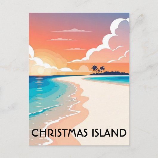 Weihnachtsinsel Reise Postkarte (Vorderseite)