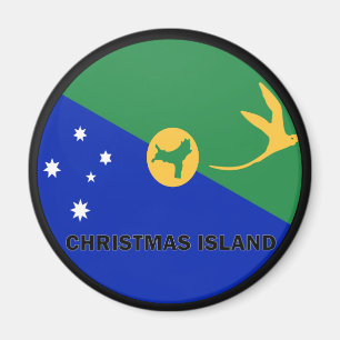 Weihnachtsinsel Roundel Qualität Flagge Magnet