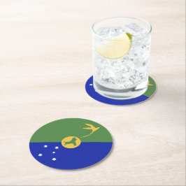 Weihnachtsinsel Runder Pappuntersetzer