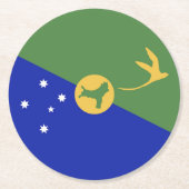 Weihnachtsinsel Runder Pappuntersetzer (Vorderseite)