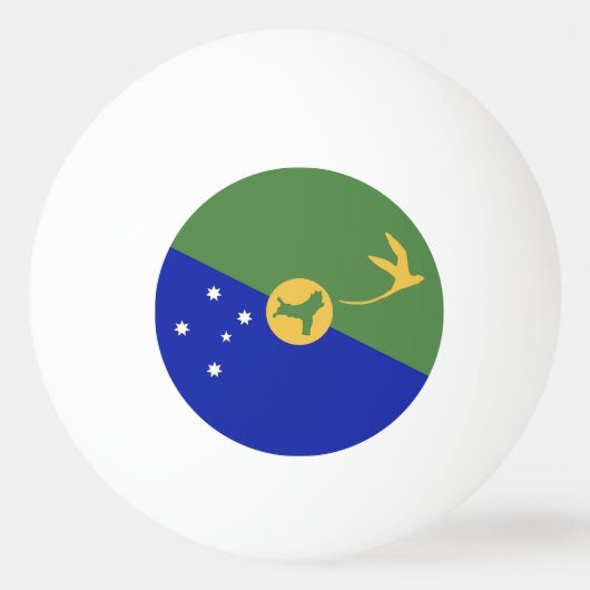 Weihnachtsinsel Tischtennisball (Vorderseite)