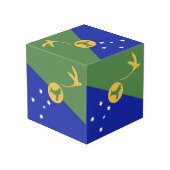 Weihnachtsinsel Würfel (Rückseite Schrägansicht)