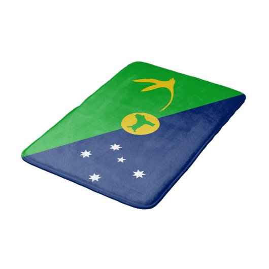 Weihnachtsinselflagge Badematte (Schrägansicht)