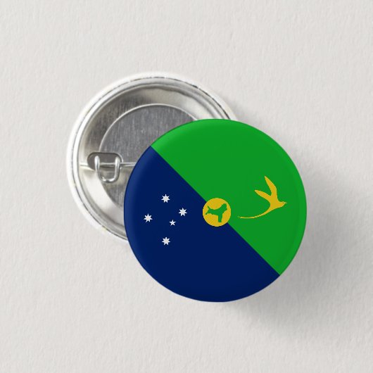 Weihnachtsinselflagge Button (Vorne & Hinten)